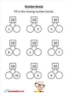 Math For Primary 1 Worksheet, Number Facts To 10, Primary School Maths Worksheets, Addition Facts To 10 Worksheets, Addition Within 10 Worksheets, Math Primary 1 Worksheet, Primary 1 Maths Worksheet, Number Bonds To 10 Activities, Addition To 10 Worksheets