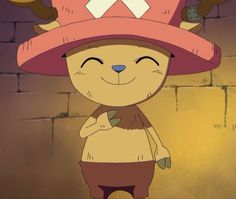 a cartoon cat wearing a pink hat and smiling