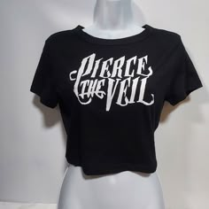 Polyester Cotton Blend Slim Fit Wild Fable Runs Small. If You Run Between Sizes Or Are Big Chested I'd Size Up Pierce The Veil Bracelet Ideas, Pierce The Veil Concert Outfit, Emo Crop Top, Pierce The Veil Shirt, Peirce The Veil Shirt, Ptv Shirt, Ptv Merch, Pierce The Veil T Shirt, Alternative Y2k