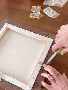 How To Frame a Canvas with a Normal Picture Frame | Love, Grace Canvas Hacks, Framing Paintings, Frame A Canvas, Diy Canvas Frame, Framing Canvas Art, Framing Canvas, Frame Love, Canvas Picture Frames, Making Picture Frames