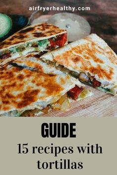 grilled tortillas on a cutting board with avocado in the background