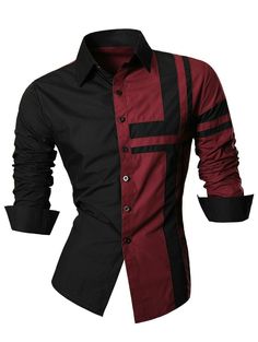 Slim Fit Mens Jeans, Men's Dress Shirts, Costume Noir, Cotton Poplin Shirt, Jeans Casual, Shirt Dress Casual, Casual Stylish, Slim Fit Shirt, Plus Size Jeans