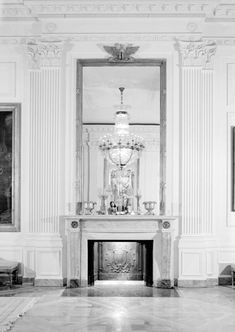 Historic Photo : White House, 1600 Pennsylvania Avenue, Northwest, Washington, District of Columbia, DC 331 Photograph Room Elevation, District Of Columbia, Historical Photos, North West, Pennsylvania, White House, Columbia, Washington, Fireplace