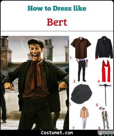 an image of how to dress like bert from the wizard movie costume for men and women