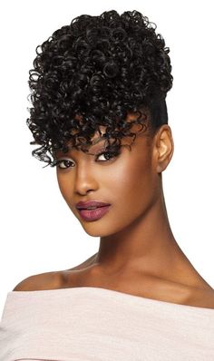 Outre Timeless Pineapple Ponytail - Softie Synthetic Curly Ponytail With Drawstring LENGTH: Short Color Shown: 1B OFF BLACK Pineapple Ponytail, Quick Buns, Curly Ponytail, Drawstring Ponytail, Best Wigs, Natural Curls, Hair Piece