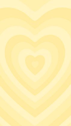 a heart shaped pattern on a yellow and white striped wallpaper with an abstract background