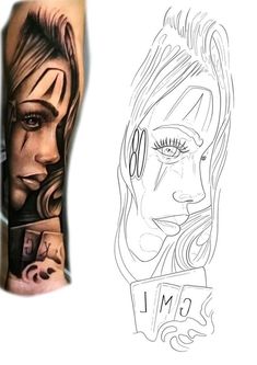 a woman's arm with tattoos on it