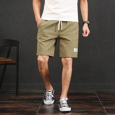 Summer Casual Shorts, Cotton Linen Trousers, Basketball Pants, Plus Size Beach, Casual Shorts Men, Pants Male, Womens Camisoles, Casual Summer Shorts, Cotton Trousers