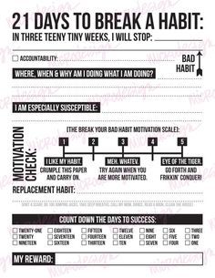 the instructions for how to break a habit