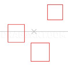 the diagonal line is drawn to show where two squares are on each side