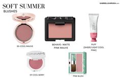 Soft Summer Color Analysis Makeup, Soft Summer Bronzer, Soft Summer Perfume, Soft Summer Blush Palette, Soft Summer Celebs, Soft Summer Interior Design, Soft Summer Makeup Colors, Blush For Soft Summer, Soft Summer Jewelry Accessories