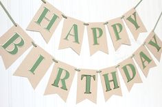 a birthday banner with the words happy birthday on it