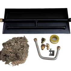 PRICES MAY VARY. Americangaslogs Fireplace Burner and Pan, Durable Black Powder Coated Steel. Suitable for Natural Gas or Propane Gas Fireplace. If using for propane an air mixer valve must be installed. Include Burner Pan +7OZ Glowing ember+Copper connection kit+sealing tape Pan Dimensions: 22"L x 6."x W2.5" H plus 3/4" L x NPT 1/2" Male connection hubs on both ends It is applicable to all gas fireplaces on the market Suitable for Natural Gas or Propane Gas Fireplace. If using for propane an ai Fireplace Pipe, Propane Gas Fireplace, Gas Log Burner, Fireplace Gas, Gas Fire Pits, Fireplace Parts, Log Fireplace, Gas Fireplace Insert, Gas Log Sets