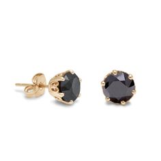 Details Approximately 0.75ct black diamond center set in recycled 14k yellow gold. Sold as pairs only. Earring diameter: Approximately 5.5mm Black diamonds are the only treated diamonds we use in our collection and are customarily heated to create their intense black color. Each diamond is unique and may vary in shade and appearance from what is depicted on the site. Description The signature Hazeline solitaire settings are perfectly lady-like as earrings, shown here with black diamond center st Bespoke Jewellery Design, Solitaire Setting, Solitaire Studs, Black Diamonds, Bespoke Jewellery, Unique Engagement Rings, Black Diamond, Gold Black, Black Color