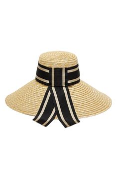 A striped ribbon puts a sophisticated spin on this charming sun hat shaped from cool, lightweight straw that offers UPF sun protection. UPF 50+ sun protection Straw/textile Spot clean Imported Striped Wide Brim Sun Hat For Vacation, Striped Brimmed Straw Hat For Vacation, Summer Striped Brimmed Straw Hat, Striped Straw Hat For Summer Vacation, Striped Brimmed Straw Hat For Summer, Summer Brimmed Striped Straw Hat, Striped Brimmed Summer Straw Hat, Striped Wide Brim Straw Hat For Summer, Summer Striped Wide Brim Straw Hat