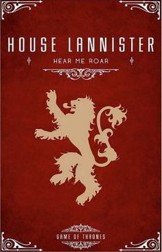 house lannister - hear me roar album cover art poster print by matt miller