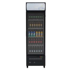 a vending machine with drinks in it