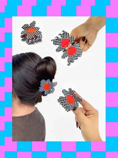 bold and bright, flower-shaped claw to add a little quirky punch to your up-do! ✦ Ideal for all hair types.✦ Cellulose acetate body. Nickel-free and tested hardware.✦ Designed by Tiffany Ju. ✦ Proudly and ethically made in China. 📌 Each piece is unique with slight differences in the patterns due to the production process and materials. Cat And Cloud, Dutch Gardens, Bandana Hairstyles, Soft Bra, Cellulose Acetate, All Hair Types, Hair Types, Kids Tops, Top Dress