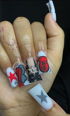 Medium Duck Nails, Duck Nails Acrylic, Alabama Nails, Nails After Acrylics, Long Acrylic Nails Coffin, Chief Keef, Unique Acrylic Nails