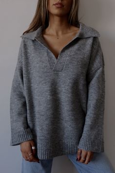 Oversized Grey Sweater, Oversized Sweater, Shades Of Grey, Knitted Fabric, Spandex, Grey, Fabric, How To Wear