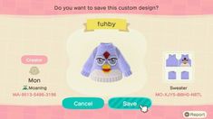 an animal crossing character is shown in this screenshot from the game, tumby