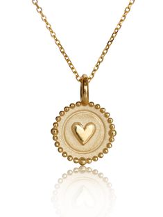 ~~ Charming Heart Charm Necklace ~~ A symbol of love, the heart charm is a piece of enduring fine jewelry to wear everyday, forever. Choose your favorite charm, or build a charm necklace. With fine feminine details, your charms bring love and happiness wherever she goes. The fine collection is designed and created as an heirloom to treasure - elegant, meaningful, and all around spectacular. Fine 14k Gold Proudly Crafted Entirely in the USA. ~~ Shop all silver and 14k Gold Charm Collection https: Dainty Charm Necklace With Heart Charm And Round Pendant, Dainty Heart Charm Round Necklace, Dainty Heart Charm Round Necklaces, 14k Gold Heart Charm Necklace With Round Pendant, 14k Gold Charm Necklace With Heart Pendant, Dainty Round Heart Necklace Tarnish Resistant, Delicate Heart Charm Necklace With Round Pendant, 14k Gold Heart Charm Necklace For Her, 14k Gold Heart Charm Necklace As Gift For Her