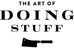 the art of doing stuff logo, with a knife in it's right hand