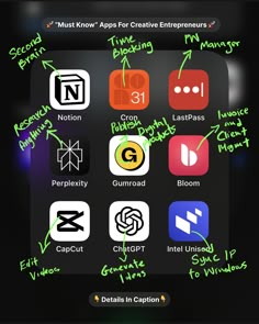 10 iPhone Apps Every Creative Entrepreneur Should Have Apps Like Notion, No Code Tools, Productive Apps Iphone, Education Content Ideas, App For Content Creator, Digital Product Template, Iphone Automation Ideas, Character Ais App, Content Creator Apps