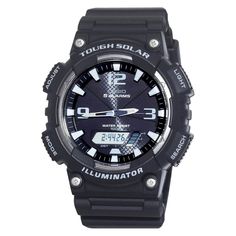 Men's Casio Solar Sport Watch - Black (AQS810W-1AVCF) Casio Protrek, Digital Sports Watches, Skeleton Watches, Mens Chronograph, Chronograph Watch Men, Analog Watch, Beautiful Watches, G Shock, Sport Watches