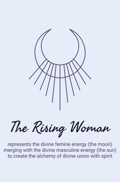 the rising woman symbol is shown in black and white