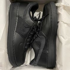 Men's Sneakers Or Casual Shoes. Called - Nike Air Force 1 Slam Jam. Color Says - Black/Off Noir. Men’s Shoe Size 10.5 28.5 Cm. Lace Up Style. #Dx5590 001. Dated - 2022. Questions Welcomed. Smoke Free Home. Black Nike Air Force 1 Low-top For Streetwear, Nike Air Force 1 Black Urban Style, Black Nike Air Force 1 For Streetwear, Black Nike Air Force 1 Sporty Round Toe, Black Nike Air Force 1 Lace-up Sporty Shoes, Sporty Black Nike Air Force 1 With Round Toe, Black Urban Custom Sneakers With Perforated Toe Box, Black Nike Air Force 1 Lace-up With Branded Insole, Black Lace-up Nike Air Force 1 Urban Style