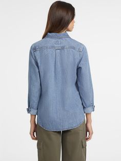 Our denim long sleeve shirt. Keep it casual or make a statement. Made with our signature GUESS JEANS denim featuring GUESS AIRWASH™. Denim Long Sleeve Shirt, Shirt Folding, Long Sleeve Denim Shirt, Guess Jeans, Denim Shirt, Recycled Cotton, Jeans Denim, Cotton Fiber, Long Sleeve Shirt