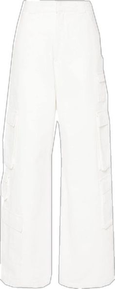 Trendy White Pants With Side Pockets, White Straight Pants With Cargo Pockets, White Streetwear Bottoms With Belt Loops, White Bottoms With Belt Loops For Streetwear, Trendy White Pants With Cargo Pockets, White Cotton Pants With Cargo Pockets, Trendy White Jeans With Side Pockets, White Wide Leg Bottoms With Side Pockets, White Cargo Jeans With Side Pockets For Summer