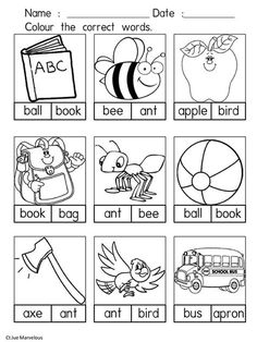 worksheet for beginning and ending sounds with pictures to help students learn the words