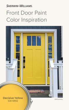 the front door paint color is yellow