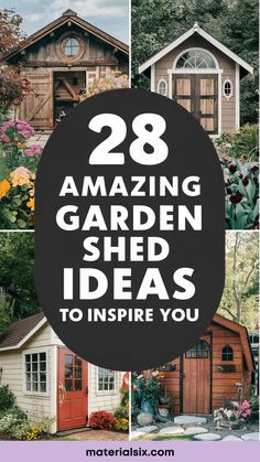 28 amazing garden shed ideas to inspire you. Backyard Shed Plans, Shed Decorating Ideas Exterior, Storage Sheds Ideas Backyard, Outdoor Shed Ideas, Garden Shed Exterior Ideas, Backyard Shed Ideas, Shed Exterior Ideas, Painted Garden Sheds