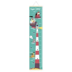 a growth chart with lighthouses on it