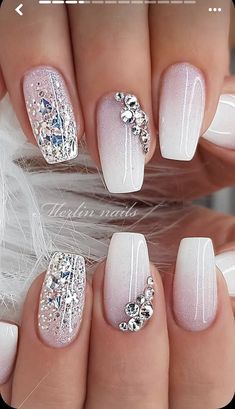 Fingernails Painted, Black Nails With Glitter, Classic Nail, Cute Pink Nails, Colorful Nail Designs, Glitter Nail Art, Types Of Nails, Square Nails