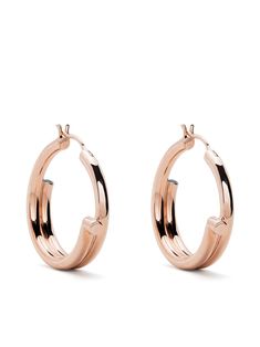 rose gold-tone brass small hoop design polished finish hinge-pin fastening for pierced ears Two's company. These earrings come as a pair. Rose Gold Polished Finish Hoop Earrings For Formal Occasions, Rose Gold Polished Hoop Earrings For Formal Events, Rose Gold Polished Finish Formal Hoop Earrings, Formal Rose Gold Hoop Earrings With Polished Finish, Rose Gold Hoop Earrings Shiny Finish, Rose Gold Hoop Earrings With Shiny Finish, Modern Rose Gold Pierced Huggie Earrings, Modern Rose Gold Pierced Hoop Earrings, Rose Gold Metal Hoop Earrings For Pierced Ears