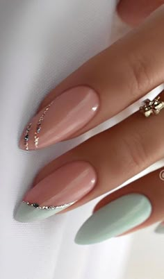 Manicure Nail Designs, Gel Acrylic Nails, Fancy Nails Designs, Beige Nails, Simple Gel Nails, Casual Nails, Pretty Acrylic Nails, Fancy Nails, Chic Nails