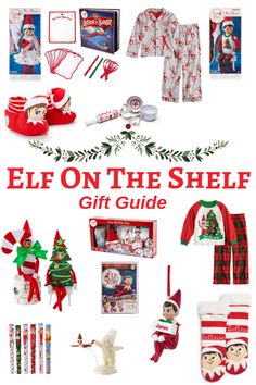 the elf on the shelf gift guide is shown with its contents and instructions to make it look like an elf