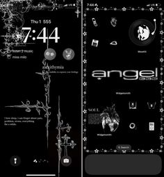 an image of the back and front side of an iphone with various icons on it