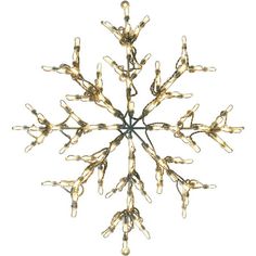 a christmas ornament with lights hanging from it's center, on a white background