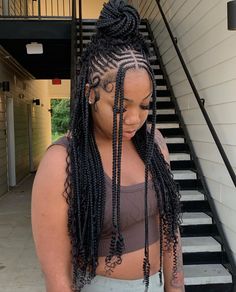 Half Cornrows Half Box Braids, Funali Braids, Door Dash, Hair Braid Patterns, Braided Hairstyles For Black Women Cornrows, Hairstyles Pictures, Big Box Braids Hairstyles, Goddess Braids Hairstyles