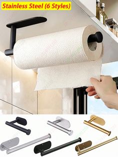 toilet paper holder with stainless steel 6 styles for bathroom wall mounted towel bar and door handle