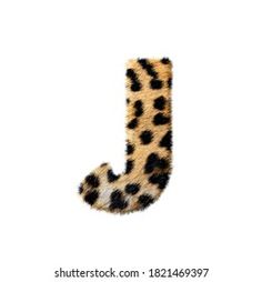 the letter j is made up of an animal print