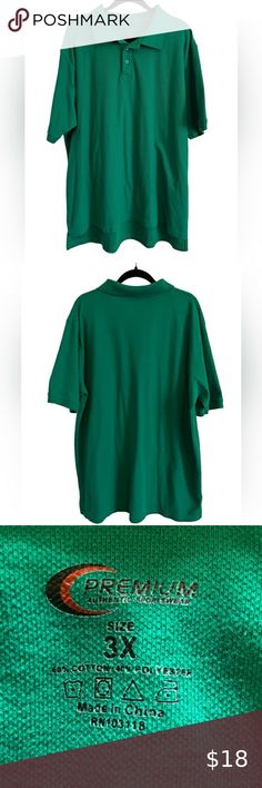 Men’s Size 3X Green Golf Shirt Tennis Polo, Work Shirt, Golf Shirt, Work Shirts, Girly Outfits, Golf Shirts, Shirt Shop, Tennis, Golf