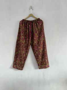 This is relax comfy trouser pants in soft silk fabric. Very useful in summers moving, travelling, beach wear , lounge wear , party trouser pants, very lightweight and attractive  Bohemian hippie style harem pants can wear both men and women  Our harem pants will make you feel like you're walking on air because they are constructed from lightweight, supersoft and breathable 100% Size : Free Size Elastic Waist Pant Stretches to 44 Waist With Tie Pattern (Fit to S, M, L, XL, XXL, Size) Pant Length Pamela Brown, Bohemian Hippie Style, Pants Comfy, Kantha Jacket, Tie Pattern, Bohemian Hippie, Baggy Pant, Baggy Pants, Pant Length