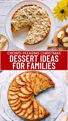 A collage of photos of dessert recipes. Gluten Free Apple Desserts, Gluten Free Apple Cake, Christmas Dessert Ideas, Gluten Free Apple Pie, Healthy Apple Crumble, Gluten Free Apple Crisp, Gluten Free Apple, Dessert Spread