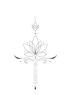 a black and white drawing of a cross with a flower on the center, surrounded by leaves